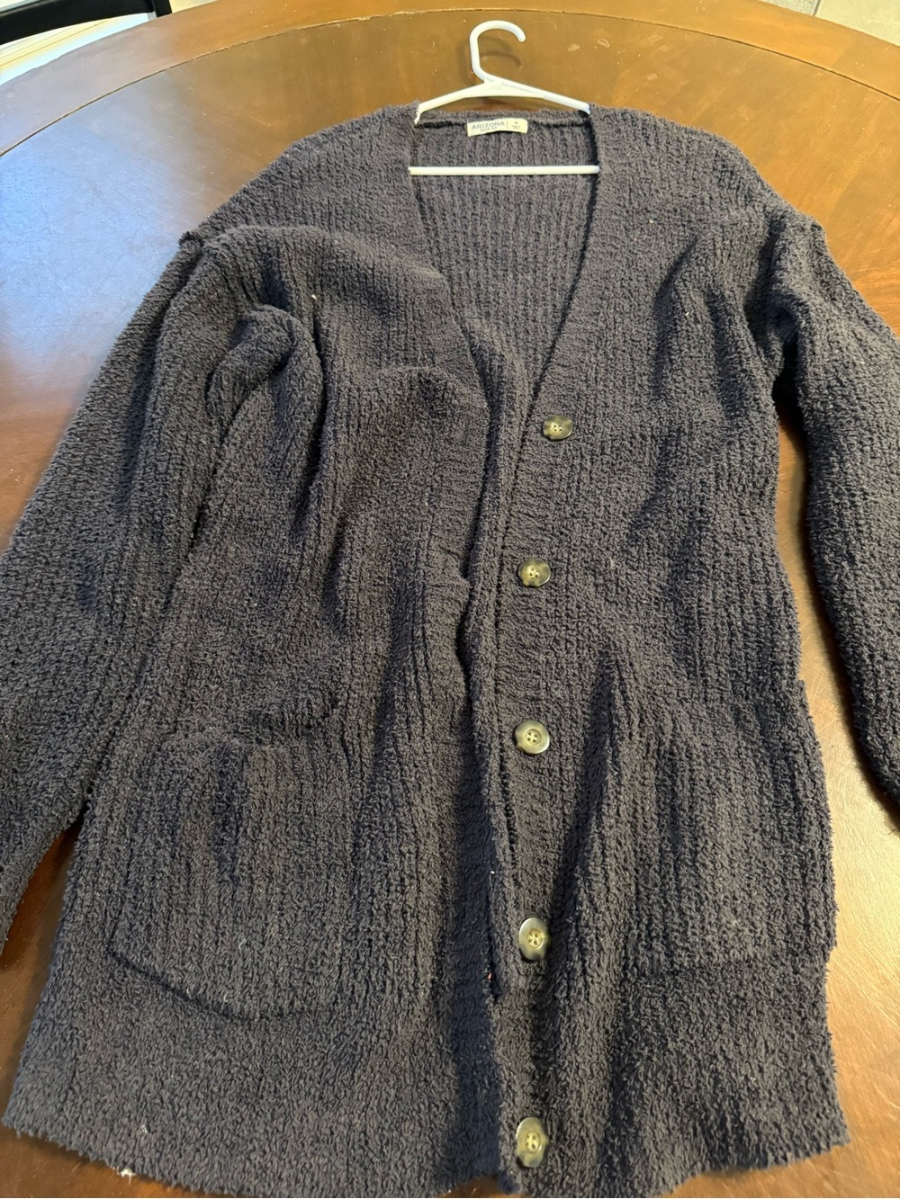 Arizona Jean Company Black Button-Front Men's Cardigan